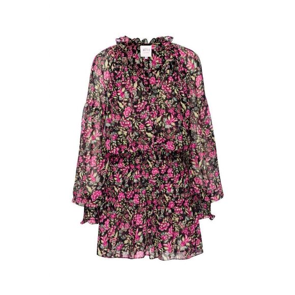 Misa Los Angeles Celina Mini Dress in Black Floral - Picture 4 of 11